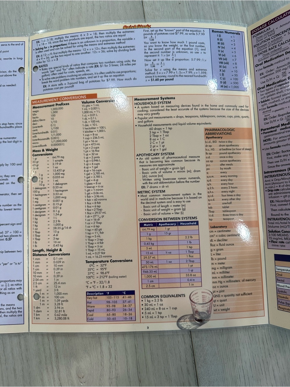 Nursing Math Reference Guide - Purple - Picture 3 of 6